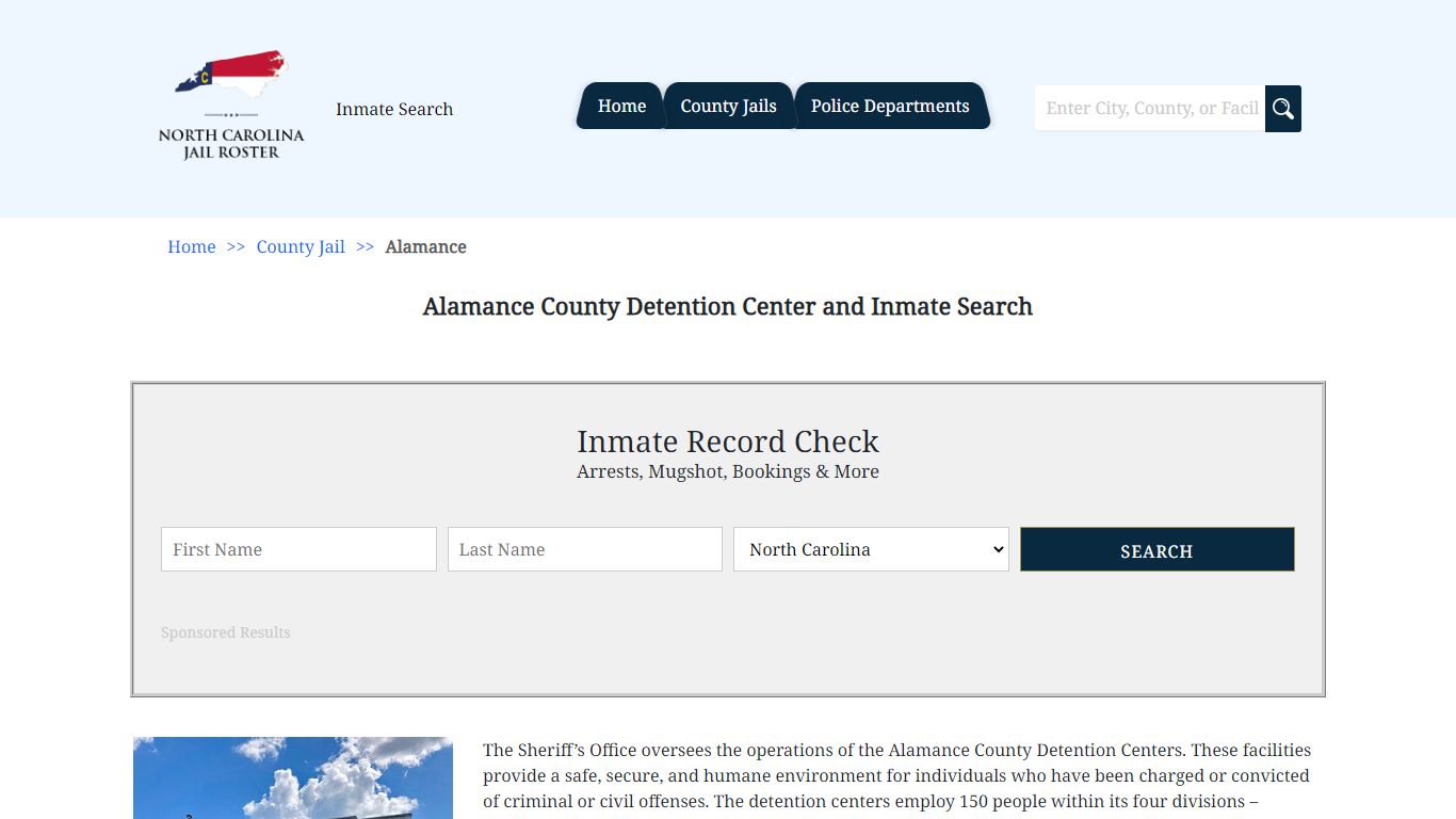 Alamance County Detention Center and Inmate Search | North Carolina ...